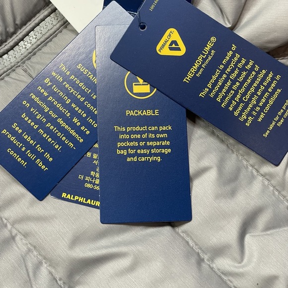 Polo‎ Ralph Lauren Men's Big & Tall Packable Puffer Vest Gray Heather 2XLT NWT - Picture 12 of 14